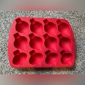 Red Silicone Christmas Ornament Mold